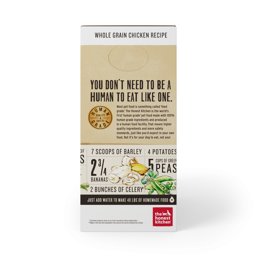 The Honest Kitchen Whole Grain Chicken Recipe Dehydrated Dog Food