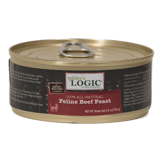 Nature's Logic Grain Free Feline Beef Feast Canned Cat Food