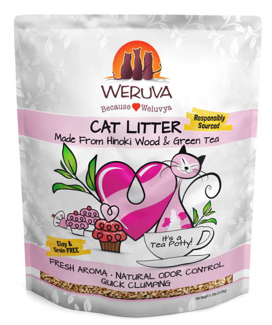 It's A Tea Potty! Weruva Cat Litter with Hinoki Wood & Green Tea