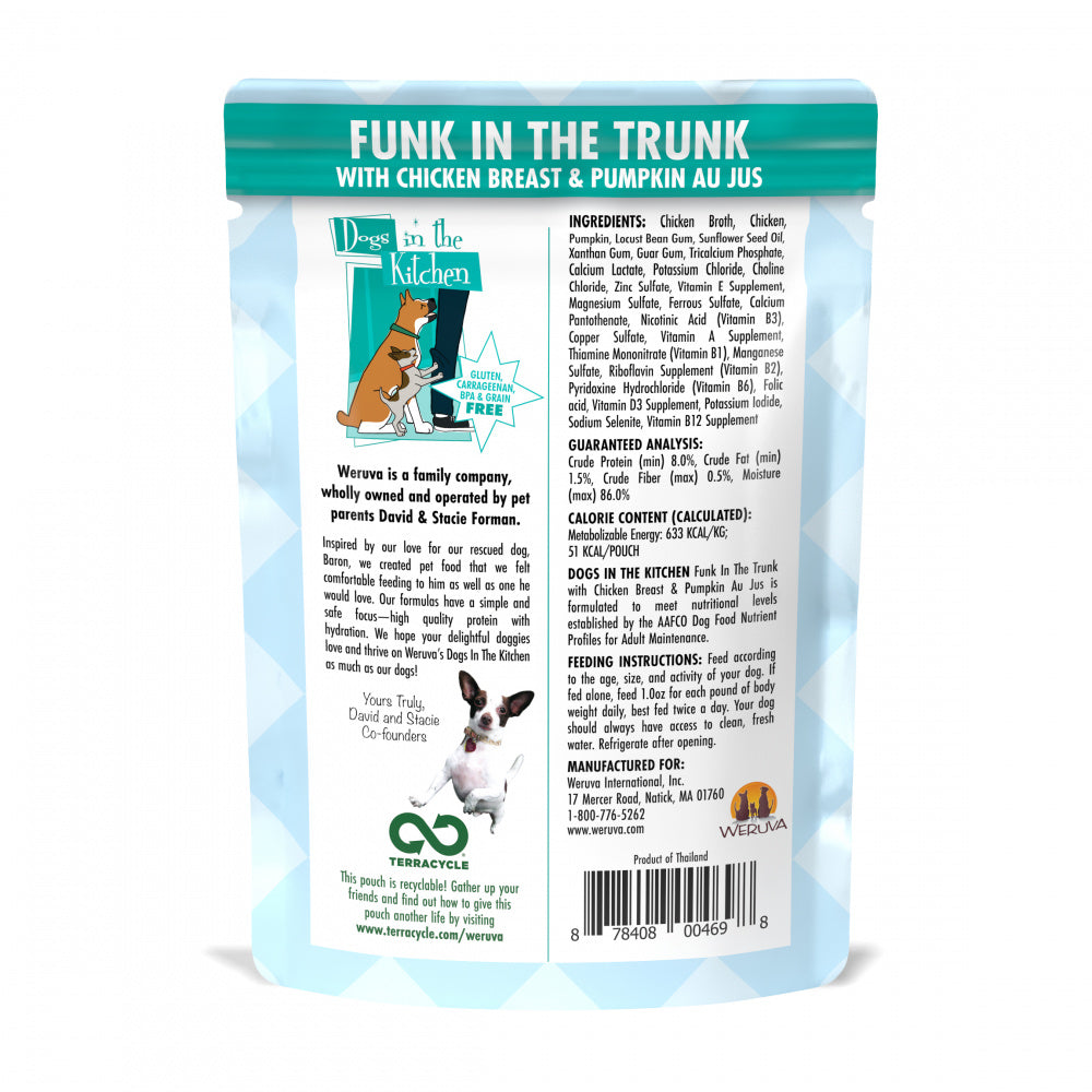 Weruva Dogs in the Kitchen Funk in the Trunk Grain Free Chicken & Pumpkin Dog Food Pouch