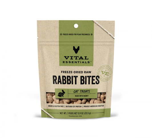 Vital Essentials Vital Cat Freeze Dried Grain Free Rabbit Bites Cat Treats