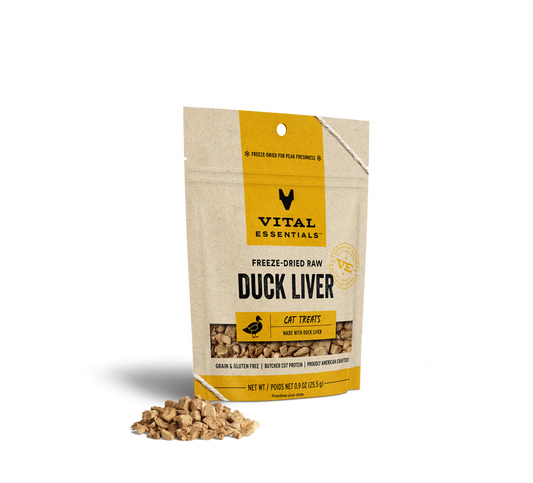 Vital Essentials Vital Cat Freeze Dried Grain Free Duck Liver Cat Treats