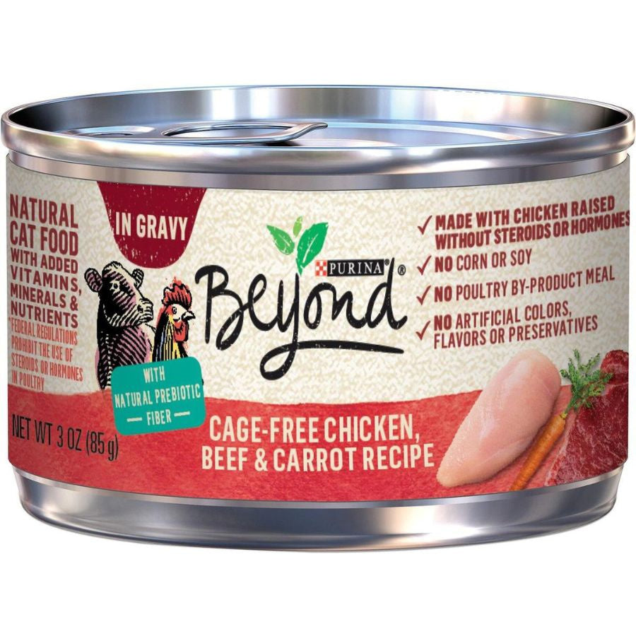 Purina Beyond Cage-Free Chicken, Beef & Carrot Recipe in Gravy Canned Cat Food