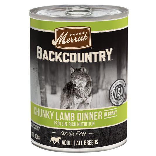 Merrick Backcountry Grain Free Chunky Lamb Canned Dog Food