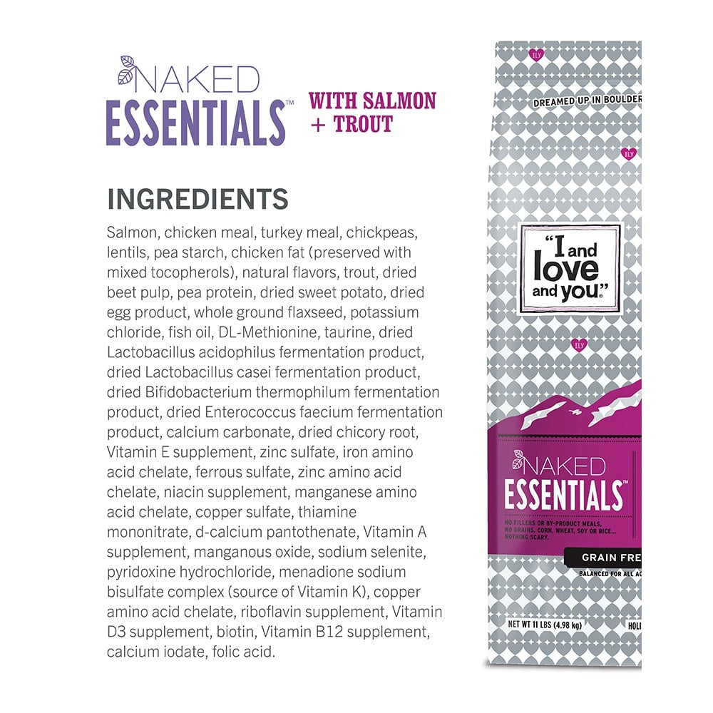 I and Love and You Grain Free Naked Essentials Salmon & Trout Dry Cat Food