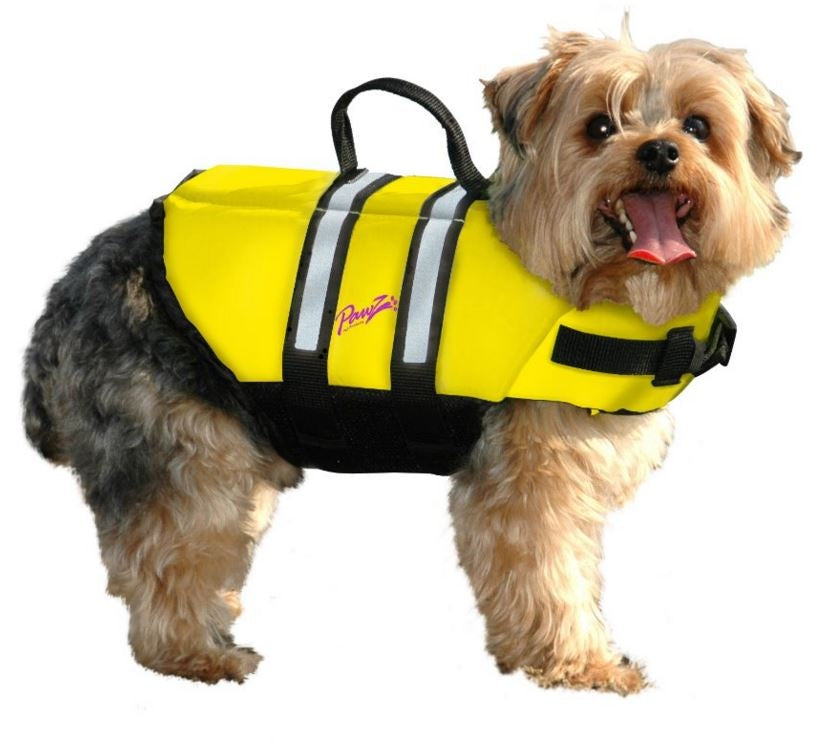 Pawz Pet Products Nylon Yellow Dog Life Jacket