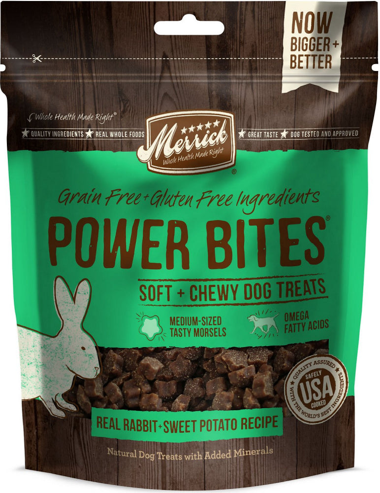 Merrick Power Bites Grain Free Rabbit Recipe Dog Treats