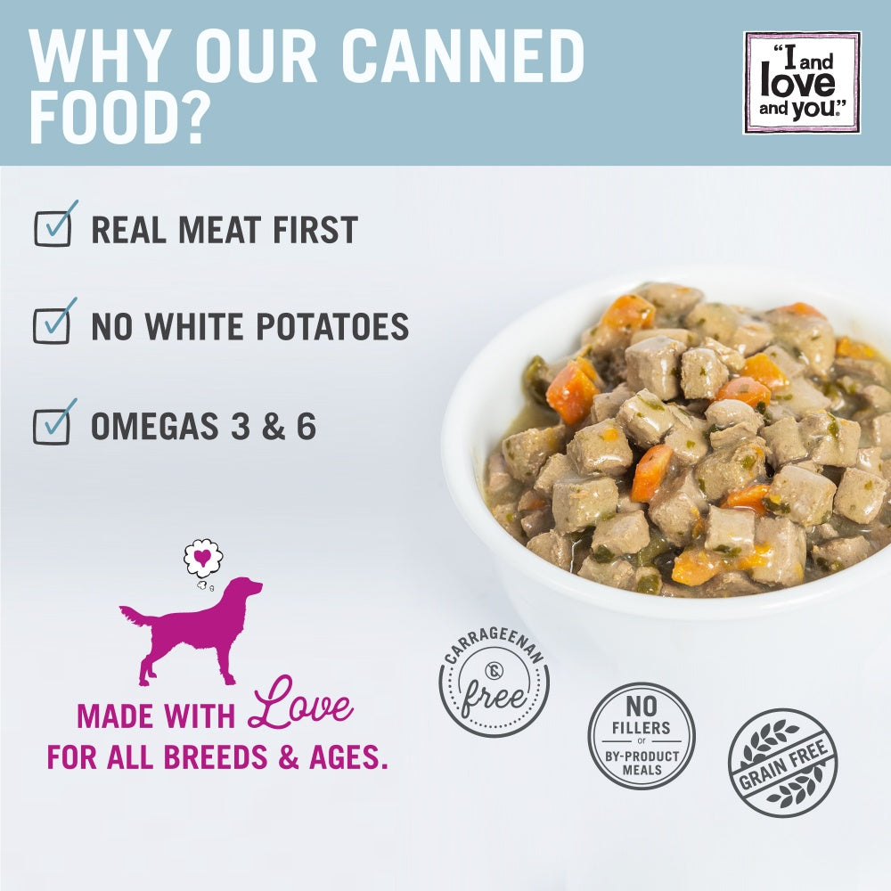 I And Love And You Grain Free Moo Moo Venison Stew Canned Dog Food