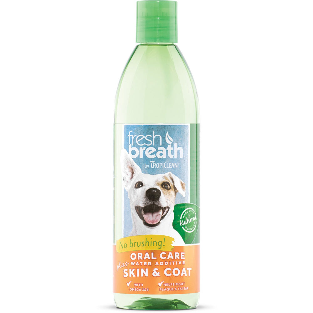 Tropiclean Fresh Breath Water Additive Plus Skin & Coat  for Dogs and Cats