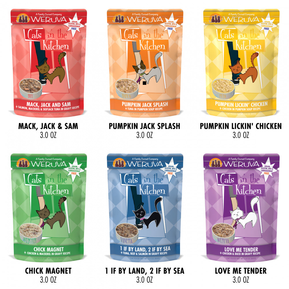 Weruva Grain Free Cats in the Kitchen Pouches Variety Pack