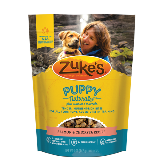 Zukes Puppy Naturals Grain Free Salmon and Chickpea Dog Treats