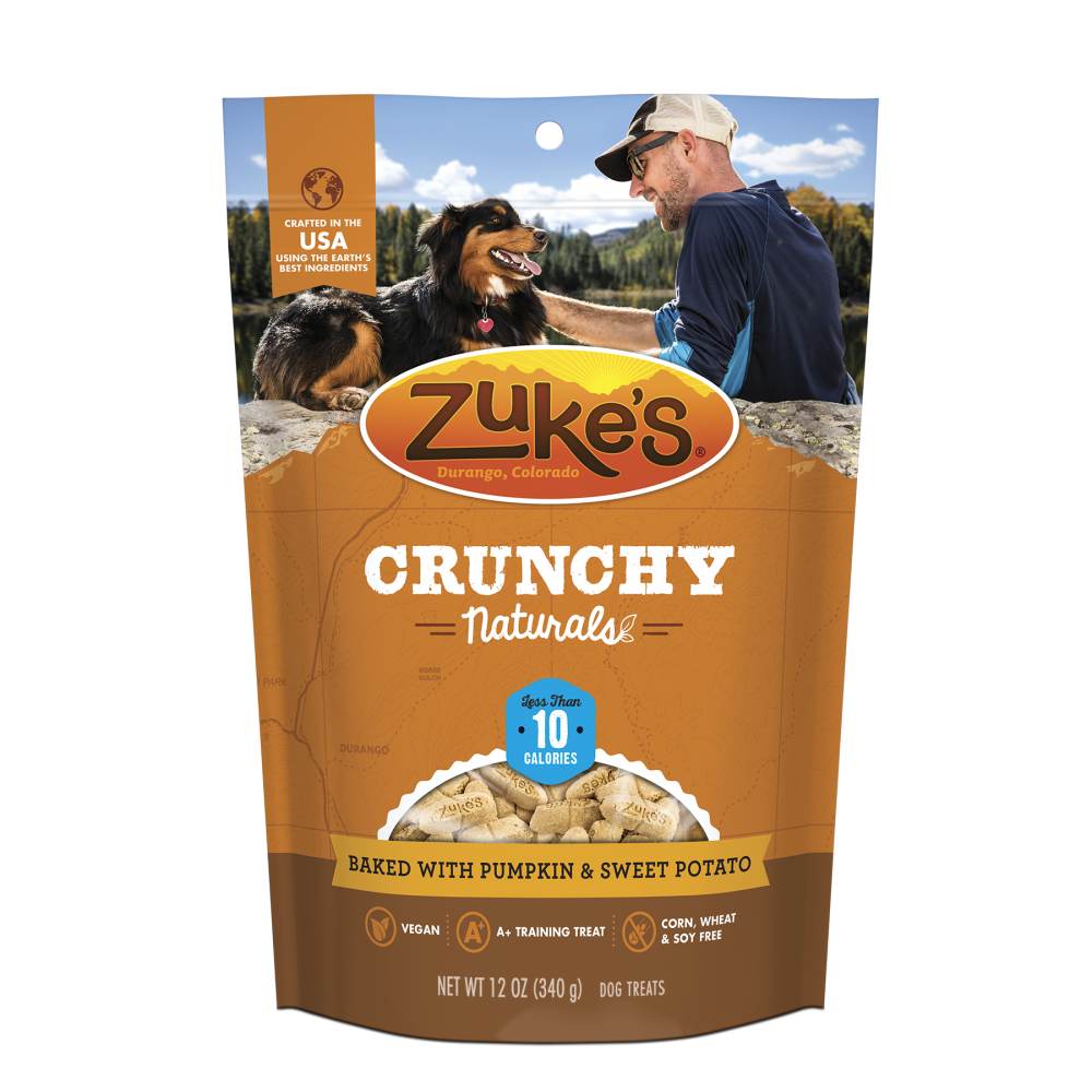 Zukes Crunchy Naturals Baked with Pumpkin &  Sweet Potato 10s Dog Treats