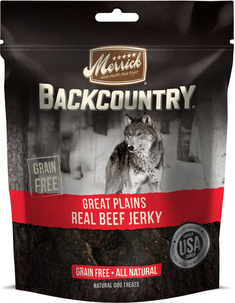 Merrick Backcountry Great Plains Grain Free Real Beef Jerky Dog Treats