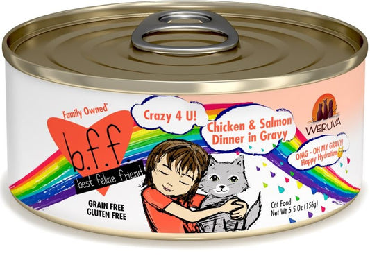 Weruva BFF Oh My Gravy Crazy 4 U Grain Free Chicken & Salmon in Gravy Canned Cat Food