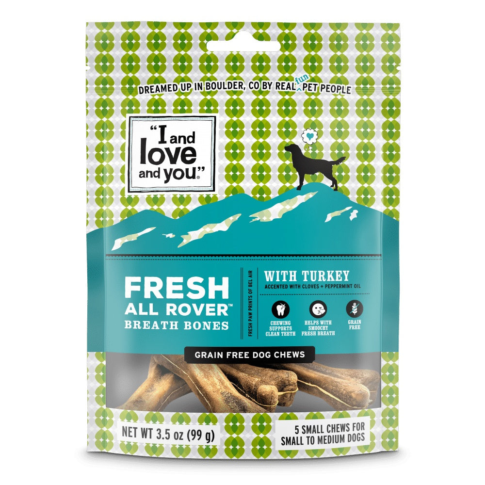 I and Love and You Fresh All Rover Small Breath Bones Dog Chews