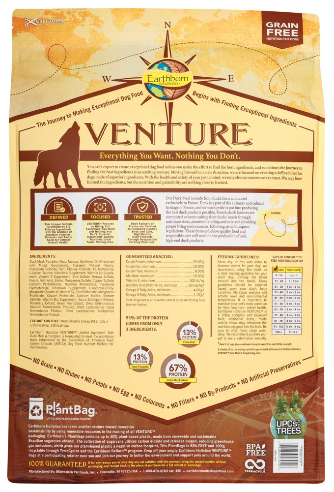 Venture Grain Free Duck Meal and Pumpkin Dry Dog Food