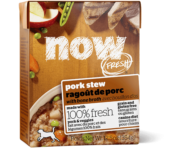 Petcurean Now! Fresh Grain Free Pork Stew with Bone Broth Wet Dog Food