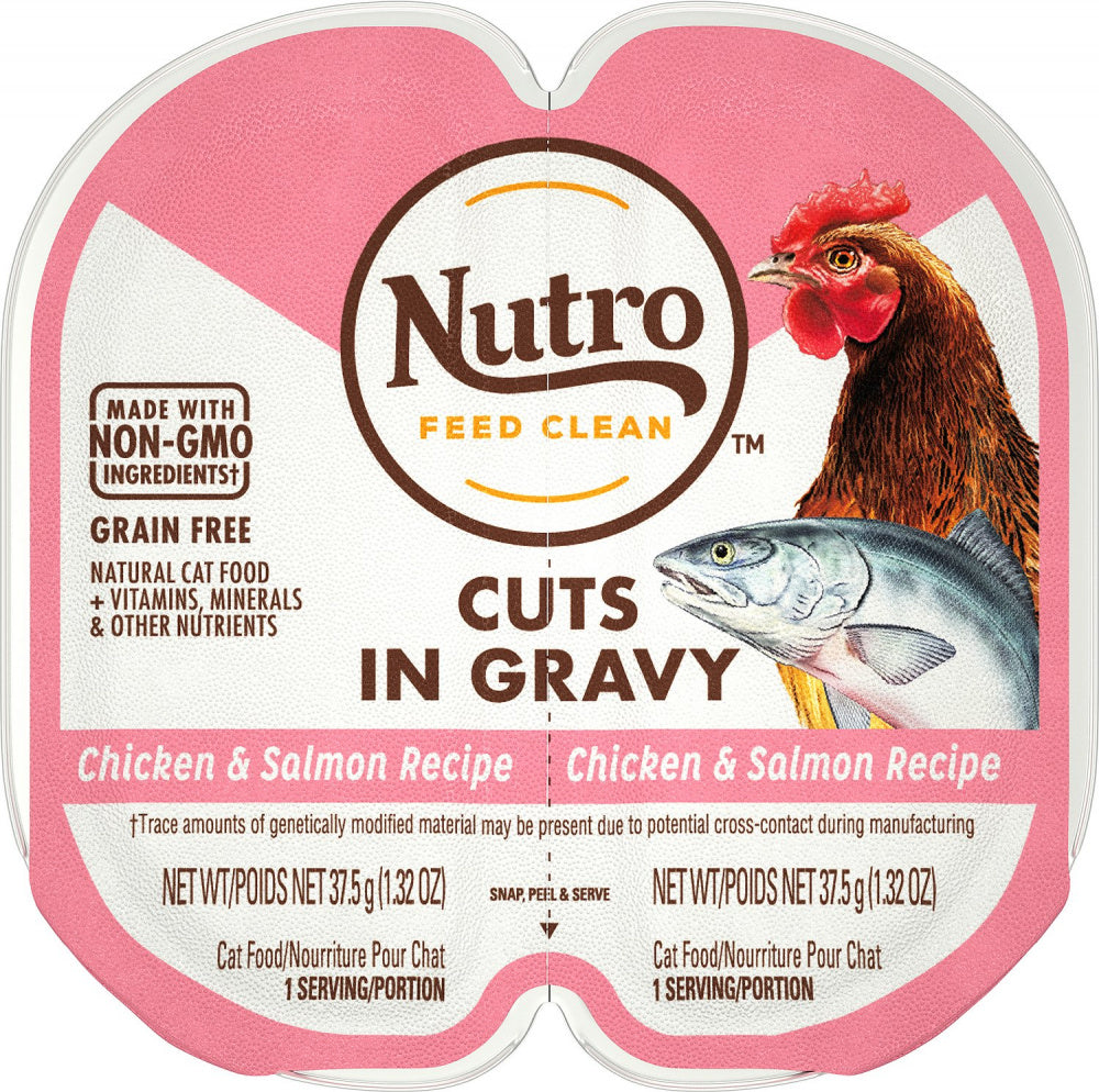 Nutro Perfect Portions Adult Grain Free Salmon & Chicken Pate Wet Cat Food Trays