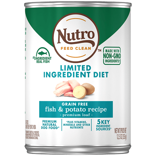 Nutro Premium Loaf Limited Ingredient Diet Fish & Potato Recipe Canned Dog Food