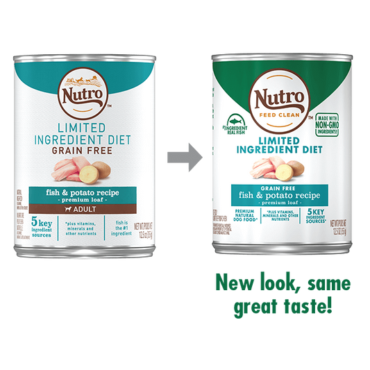 Nutro Premium Loaf Limited Ingredient Diet Fish & Potato Recipe Canned Dog Food