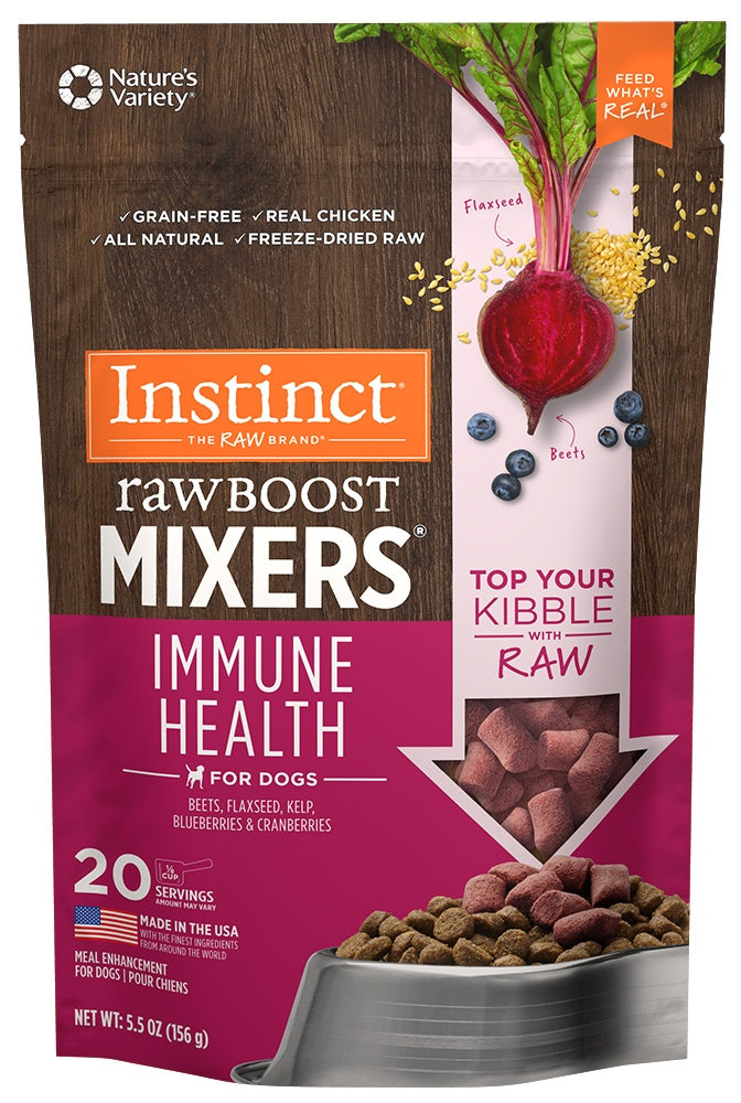 Instinct Grain Free Freeze Dried Raw Boost Mixers Immune Health Recipe Dog Food Topper