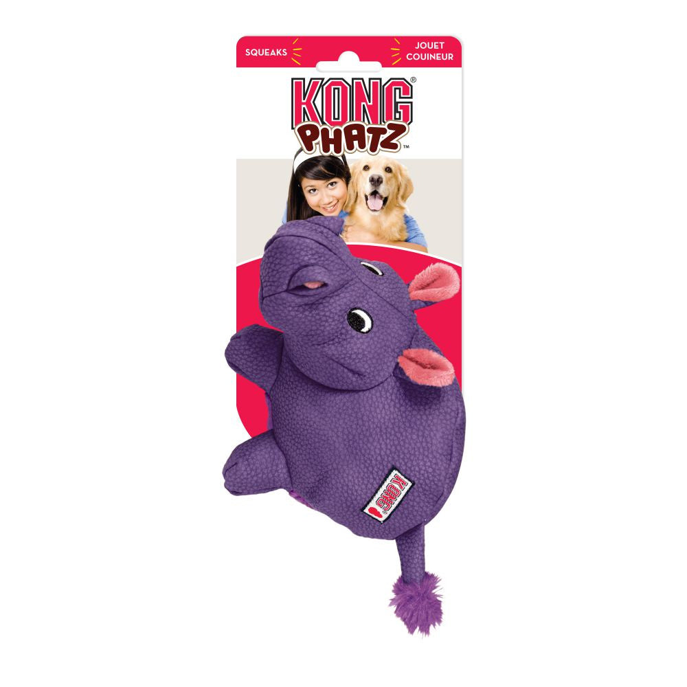 KONG Phatz Hippo Dog Plush Toy