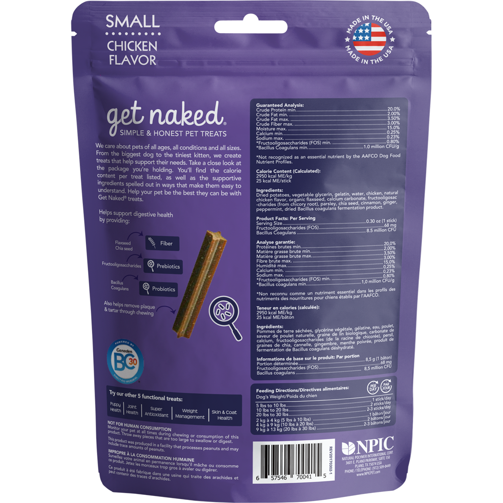 N-Bone Get Naked Grain Free Digestive Health Dental Chew Dog Treats