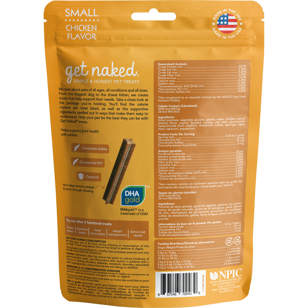 N-Bone Get Naked Grain Free Joint Health Dental Chew Dog Treats