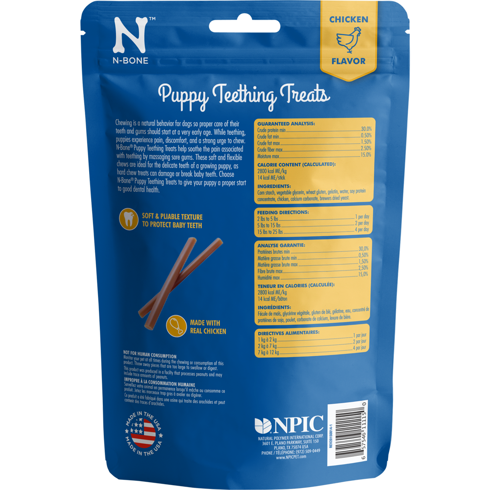 N-Bone Puppy Teething Treats Chicken Flavor Dog Treats