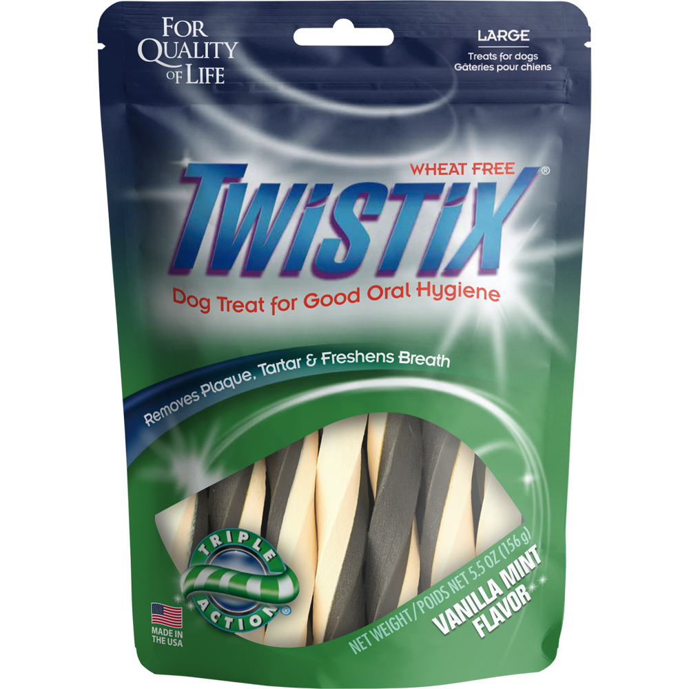 N-Bone Twistix Vanilla Mint Dental Dog Treats