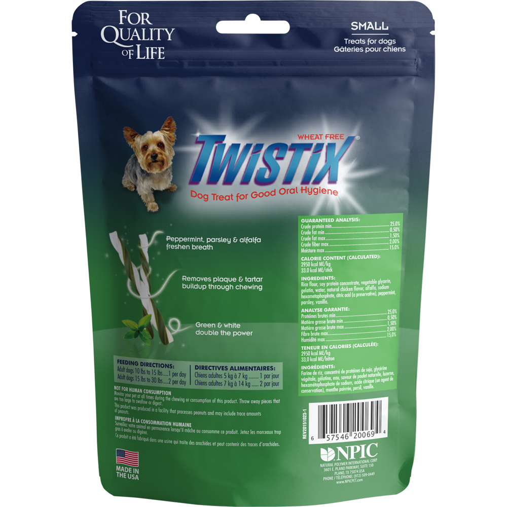 N-Bone Twistix Vanilla Mint Dental Dog Treats