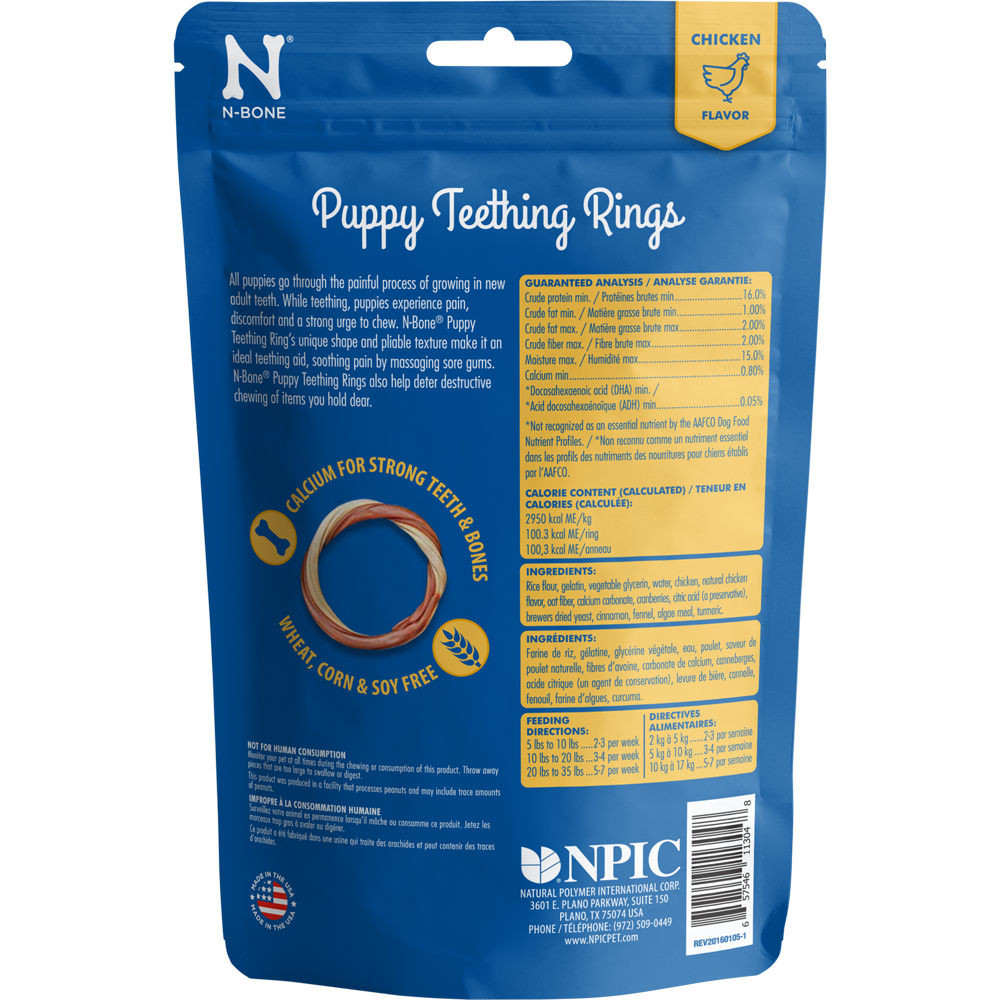 N-Bone Puppy Teething Rings Chicken Flavor Dog Treats