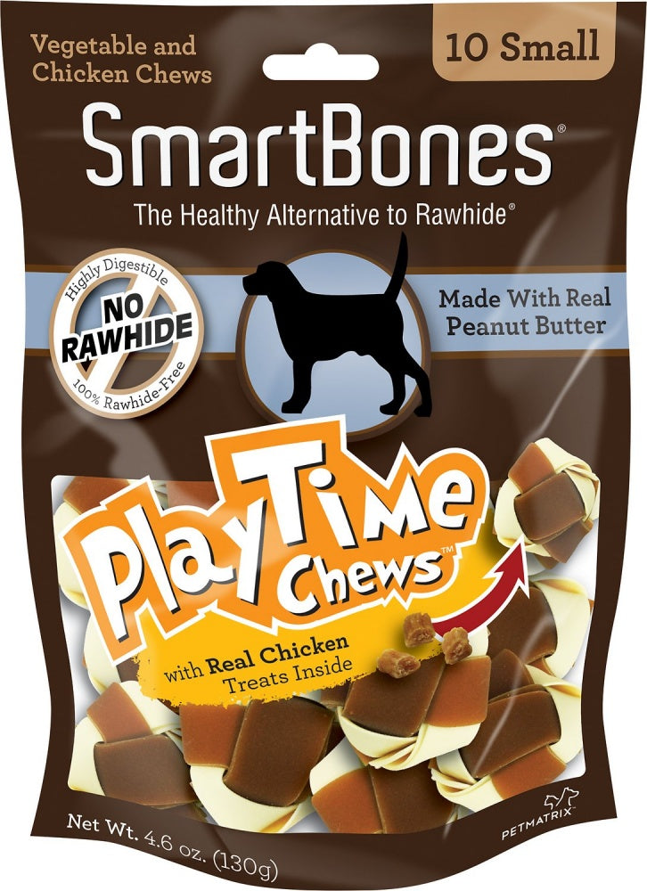 SmartBones PlayTime Small Peanut Butter Chews Dog Treats