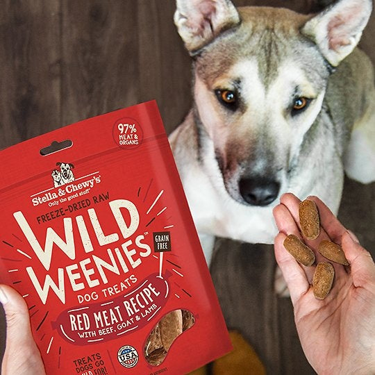 Stella & Chewy's Wild Weenies Grain Free Red Meat Recipe Freeze Dried Raw Dog Treats