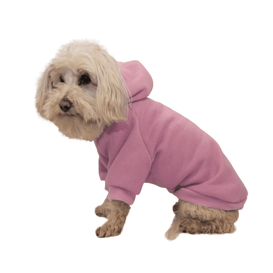 Pet Life Fashion Plush Cotton Hooded Pink Dog Sweater