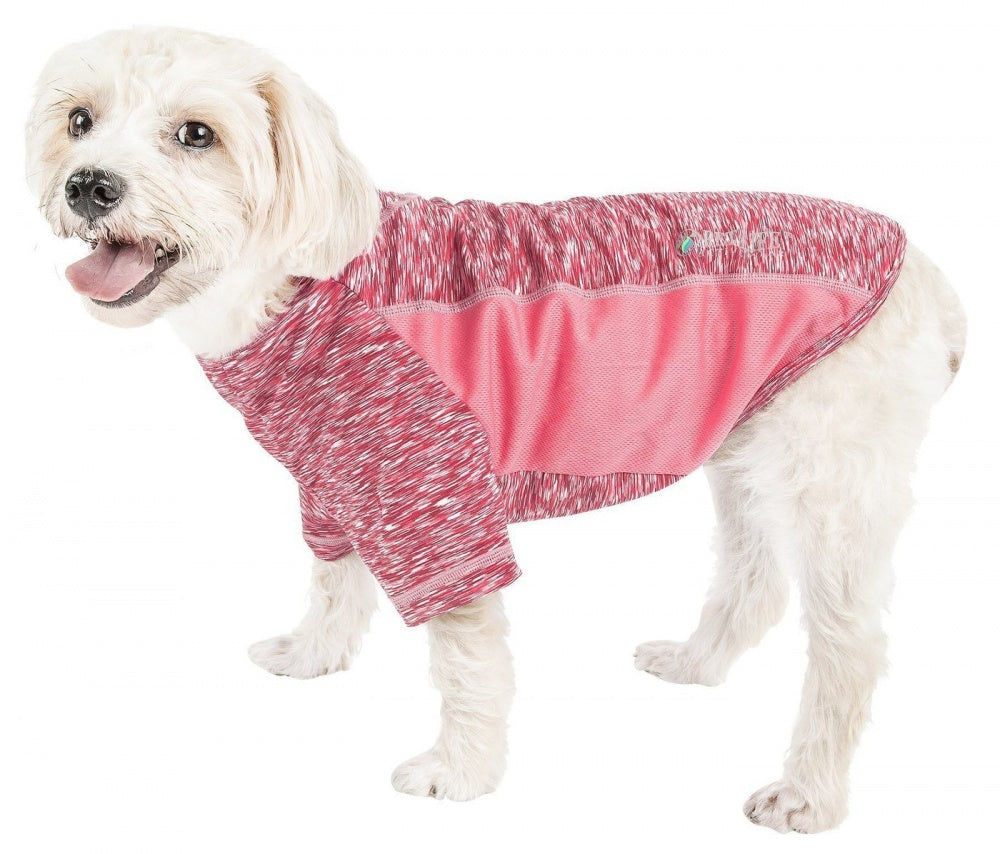 Pet Life Active Warf Speed Sporty Performance Dog T-Shirt in Pink