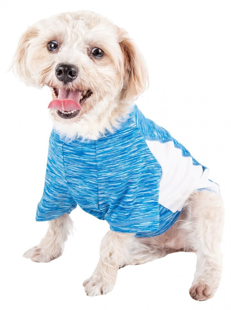 Pet Life Active Warf Speed Sporty Performance Dog T-Shirt in Blue