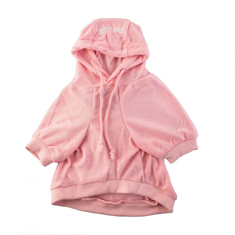 Pet Life Pink French Terry Cotton Dog Hoodie