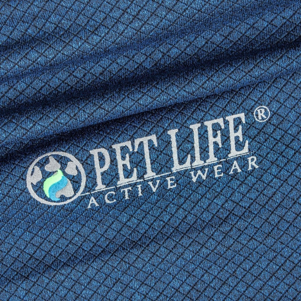 Pet Life Active Relax Stretch Fur Flexed Navy Polo Dog T-Shirt