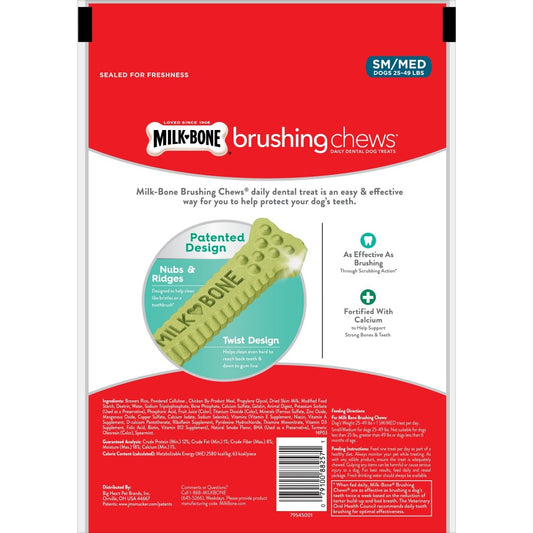 Milk-Bone Fresh Breath Daily Dental Brushing Chews for Small & Medium Dogs