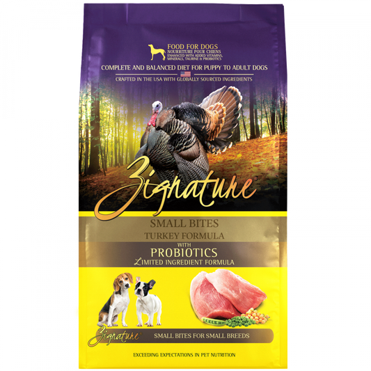 Zignature Small Bites Grain Free Turkey Formula Dry Dog Food