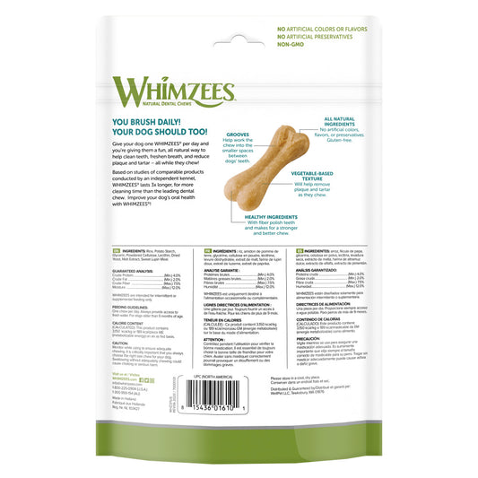 Whimzees Large Rice Bone Dental Chew Dog Treats