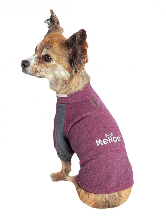 Pet Life Dog Helios Eboneflow Purple Flexible Performance Breathable Yoga Dog T-Shirt