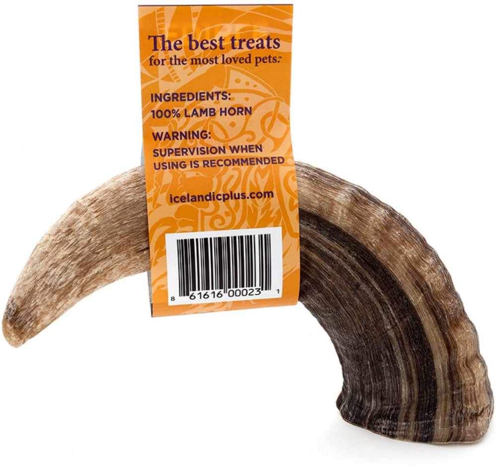 Icelandic+ Large Lamb Horn Dog Treat