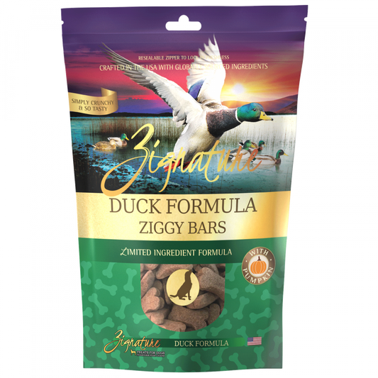 Zignature Zssential Ziggy Bars Duck Formula Dog Treats