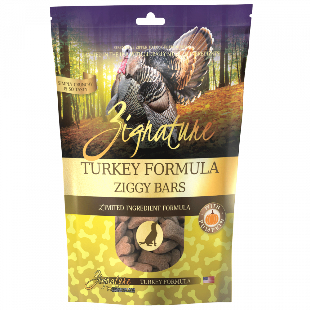 Zignature Zssential Ziggy Bars Turkey Formula Dog Treats