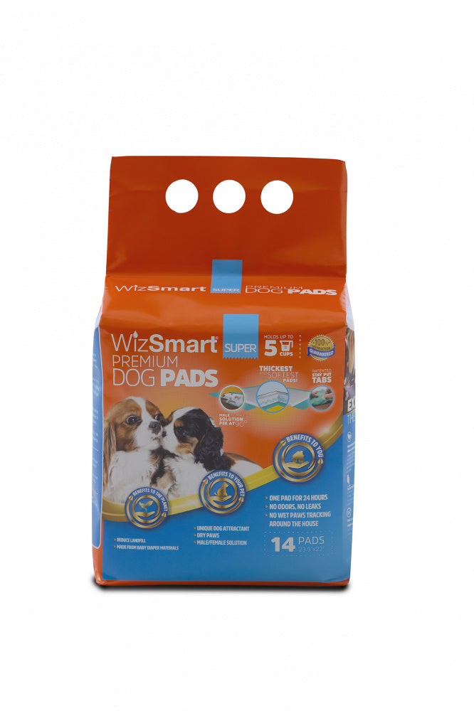 WizSmart Super All Day Dry Premium Dog Pads