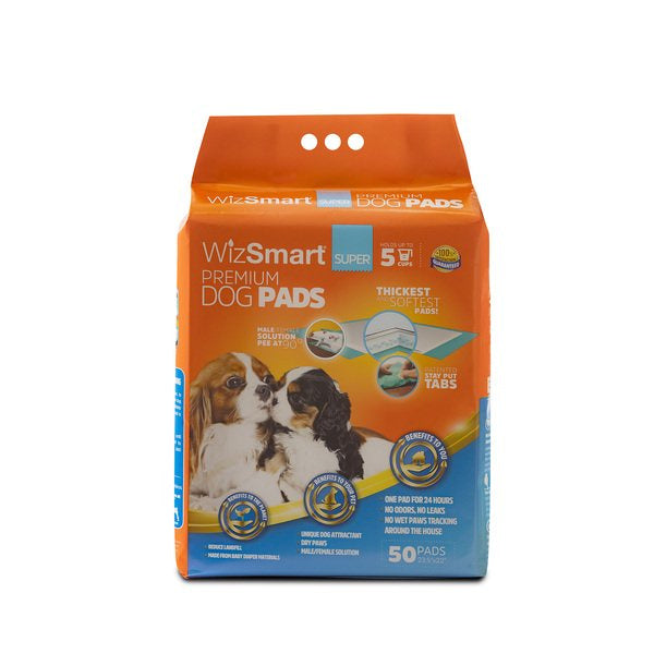 WizSmart Super All Day Dry Premium Dog Pads