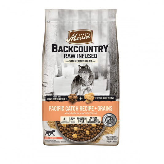 Merrick Backcountry Raw Infused Dry Dog Food Pacific Catch Recipe With Healthy Grains Freeze Dried Dog Food