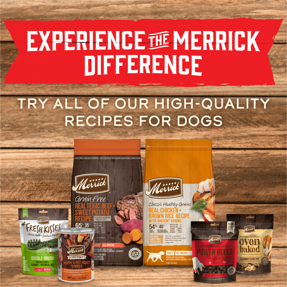 Merrick Wet Dog Food Slow-Cooked BBQ Kansas City Style with Chopped Pork Grain Free Canned Dog Food